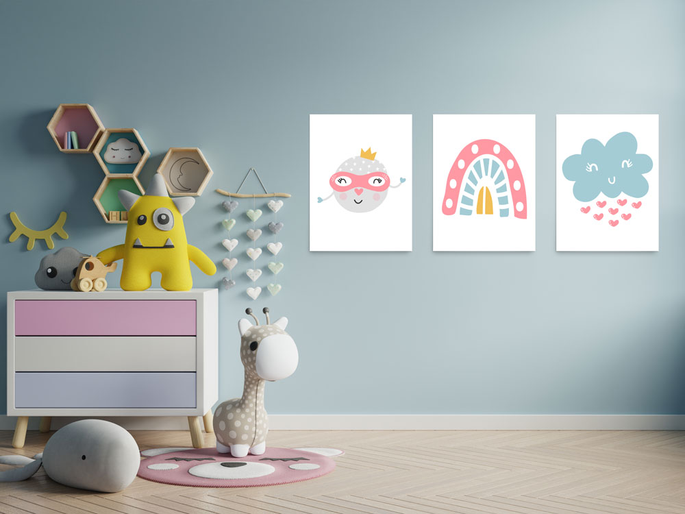 Magic-sky-mockup-wall-children-s-room-wall-dark-blue-colors-background Magic sky mockup wall children s room wall dark blue colors background