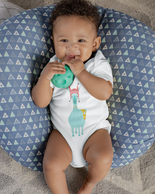 sweet baby boy big pillow wearing batman lama baby bodysuit cheeky chappy free shipping